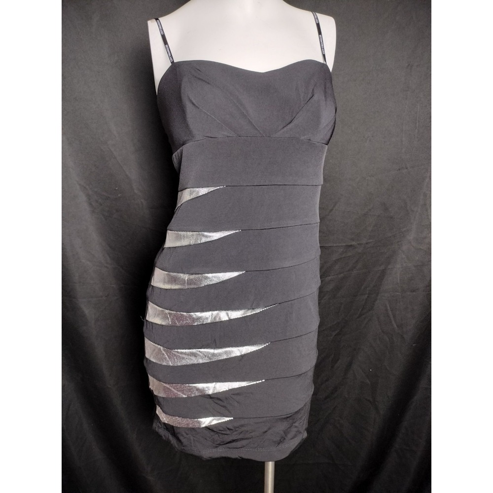City Triangle Size M Black Dress bodycon stretch party dance formal shiny